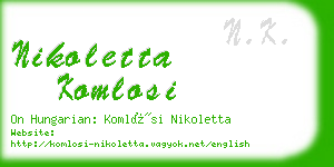 nikoletta komlosi business card
